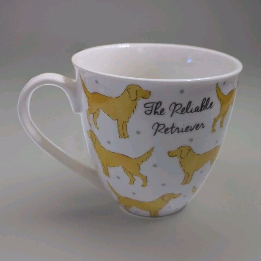 Milly Green Golden Retriever Coffee Mug 17oz Large Cup 'The Reliable Retriever"